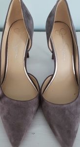 New Jessica Simpson D'orsay suede shoes